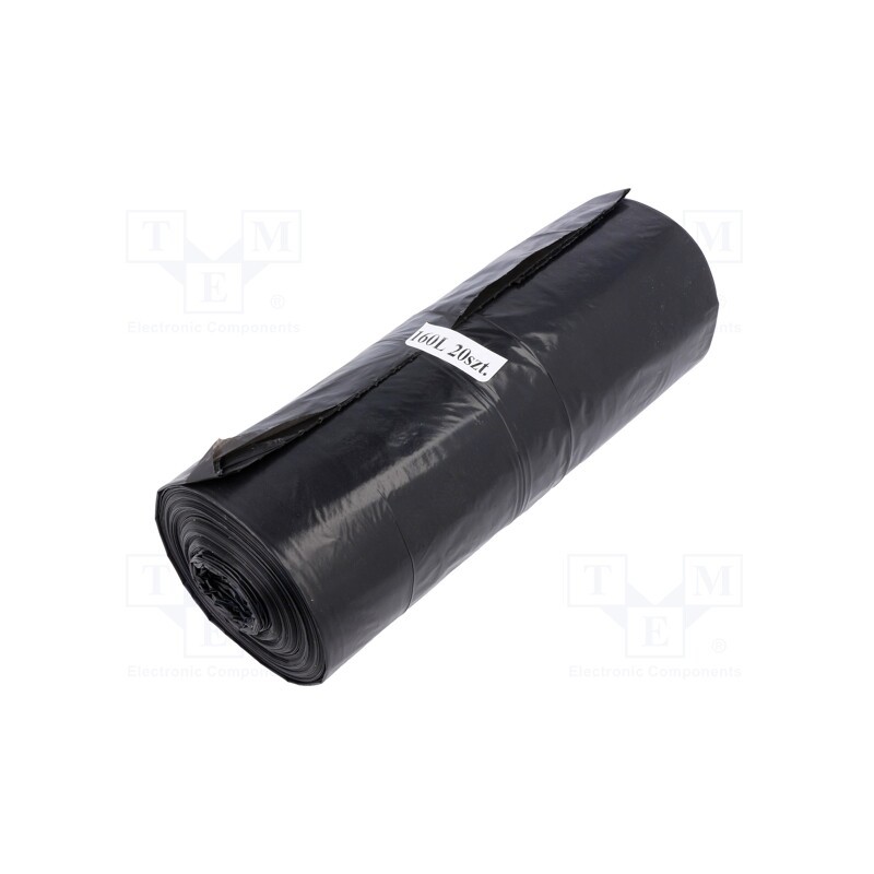 1 rol x PLAST - 03-02-16711 - Trash bags, polyetylene LD, black, 160l, 20pcs.