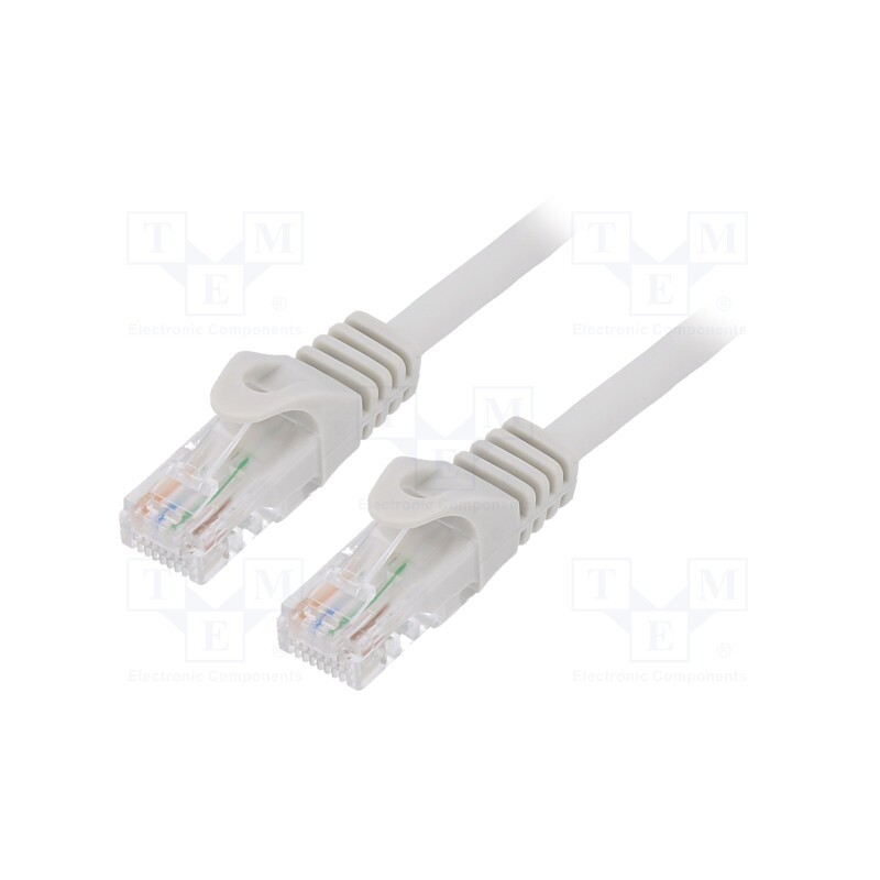 1 pcs x GEMBIRD - PP6U-2M - Patch cord, U/UTP, 6, stranded, CCA, PVC, grey, 2m, 26AWG, Cablexpert
