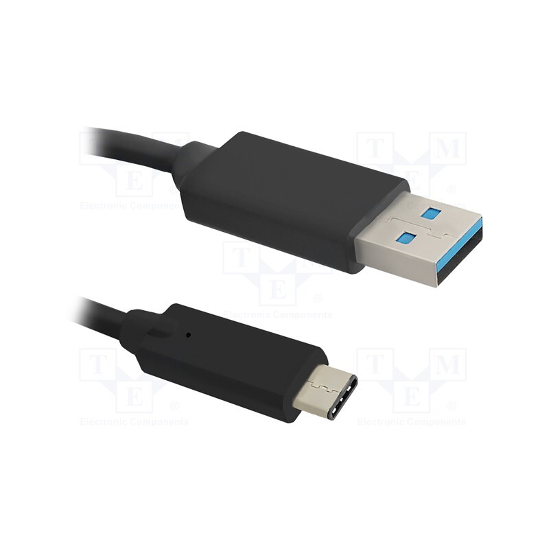 1 pcs x QOLTEC - 50493 - Cable, USB 3.0, USB A plug,USB C plug, 1.8m