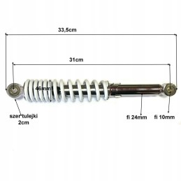 White rear shock absorber for Fuxin quad buggy 125