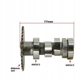 Camshaft for quad fuxin diablo atv 150