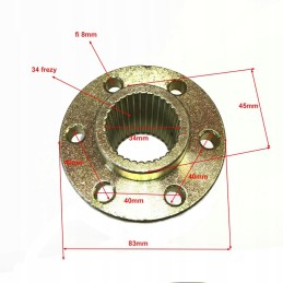 Rear sprocket mounting for ATV 200 CVT Fuxin quad