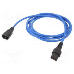 1 pcs x SCHAFFNER - IL13-C14-H05-3100-300-B - Cable, IEC C13 female,IEC C14 male, 3m, with IEC LOCK locking