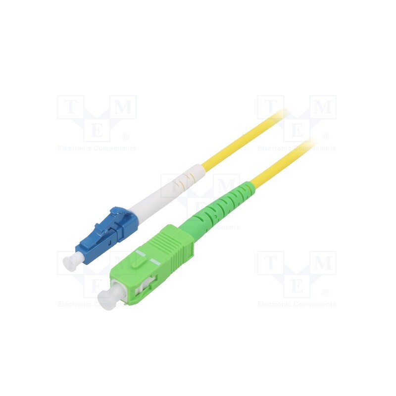 1 pcs x Goobay - 59648 - Fiber patch cord, OS2, LC/UPC,SC/APC, 1m, Optical fiber: 9/125um
