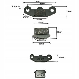 Pads for quad ATV 110 125 front
