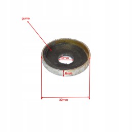Front wishbone bushing plate with rubber for ATV quads