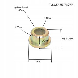Front steering knuckle bushing for quad fuxin atv 125