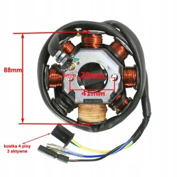 Stator camera with 8 coils for quad ATV150 Fuxin Diablo