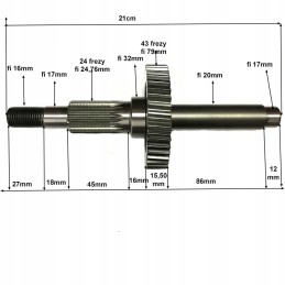 Gearbox output shaft atv 200 cvt fuxin
