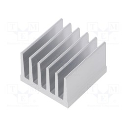 1 pcs x FISCHER ELEKTRONIK - SK 657 37,5 AL - Heatsink: extruded, grilled, natural, L: 37.5mm, W: 36.8mm, H: 25mm
