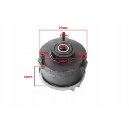 Front hub atv 110 125 3 screws left bri