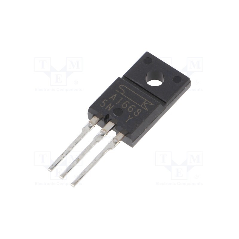 1 pcs x SANKEN - 2SA1668 - Transistor: PNP, bipolar, 200V, 2A, 25W, TO220F
