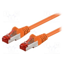 1 pcs x Goobay - 95466 - Patch cord, S/FTP, 6, stranded, CCA, PVC, orange, 0.5m, 27AWG