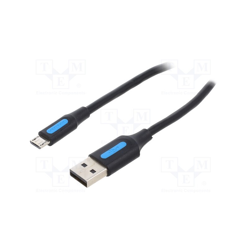 1 pcs x VENTION - COLBI - Cable, USB 2.0, USB A plug,USB B micro plug, nickel plated, 3m
