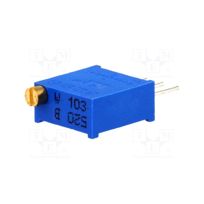 5 pcs x SR PASSIVES - T910W-10K - Potentiometer: mounting, multiturn, 10kΩ, 500mW, THT, ±10%, linear