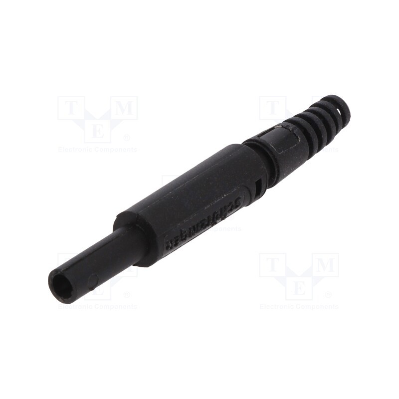 1 pcs x SCHu00dcTZINGER - SFK 7997 C NI / OK / 0.5 / SW - Plug, 2mm banana, 10A, 600VDC, black, nickel plated, -25÷80°C