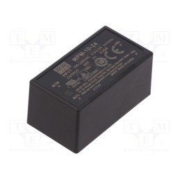 1 pcs x MEAN WELL - MPM-10-24 - Converter: AC/DC, 10W, 80÷264VAC, 24VDC, Iout: 420mA, OUT: 1, 84%, PCB