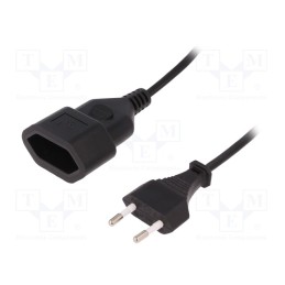 1 pcs x LOGILINK - CP122 - Extension lead, Sockets: 1, black, 1m