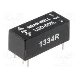 1 pcs x MEAN WELL - LDD-500L - Converter: DC/DC, 16W, Uin: 9÷36V, Uout: 2÷32VDC, Iin: 500mA, THT
