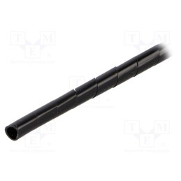 1 pcg x KSS WIRING - KS-6LBK - Spiral wrapping, ØBundle : 4÷50mm, polyetylene, black, L: 10m