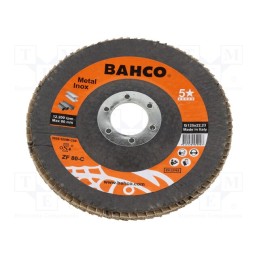1 pcs x BAHCO - 3926-125IM-C80 - Flap grinding wheels, Ø: 125mm, Øhole: 22.23mm, Granularity: 80