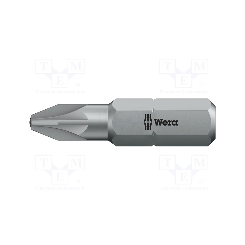 1 pcs x WERA - 5058005001 - Screwdriver bit, Pozidriv®, PZ1, Overall len: 32mm
