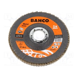 1 pcs x BAHCO - 3926-125IM-C60 - Flap grinding wheels, Ø: 125mm, Øhole: 22.23mm, Granularity: 60