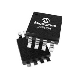 1 pcs : 24FC04T-I/MS - EEPROM 4Kb I2C EEPROM, 1MHz 1.7-5.5V, 8-MSOP