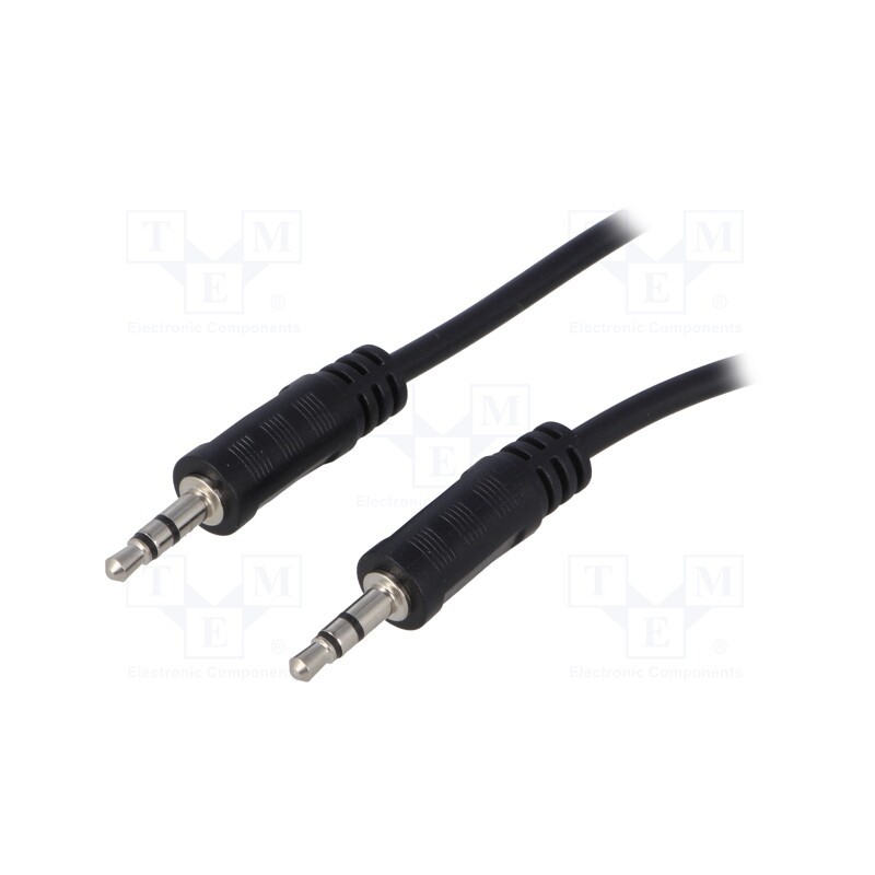 1 pcs x LOGILINK - CA1050 - Cable, Jack 3.5mm plug,both sides, 2m, black