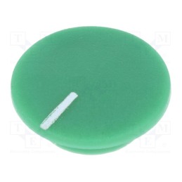 5 pcs x CLIFF - CL1776 - Cap, plastic, push-in, green, K21