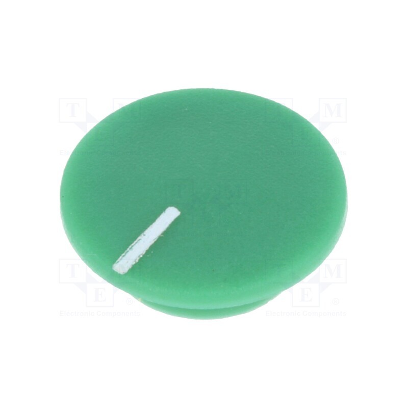 5 pcs x CLIFF - CL1776 - Cap, plastic, push-in, green, K21