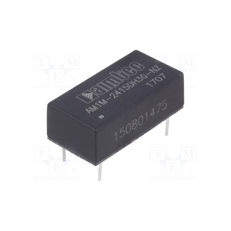 1 pcs x AIMTEC - AM1M-2415DH30-NZ - Converter: DC/DC, 1W, Uin: 21.6÷26.4V, Uout: 15VDC, Uout2: -15VDC