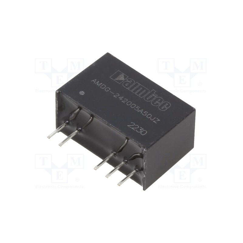 1 pcs x AIMTEC - AMDG-242005A50JZ-B - Converter: DC/DC, 2.25W, Uin: 21.6÷26.4V, Uout: 20VDC, Uout2: -5VDC