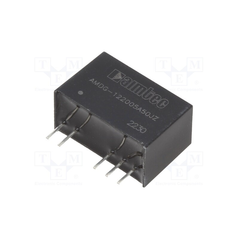 1 pcs x AIMTEC - AMDG-122005A50JZ-B - Converter: DC/DC, 2.25W, Uin: 10.8÷13.2V, Uout: 20VDC, Uout2: -5VDC