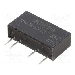 1 pcs x AIMTEC - AM1DR-2412SH30VZ - Converter: DC/DC, 1W, Uin: 22.8÷25.2V, Uout: 12VDC, Iout: 83mA, SIP7