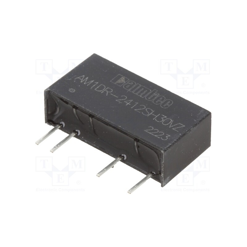 1 pcs x AIMTEC - AM1DR-2412SH30VZ - Converter: DC/DC, 1W, Uin: 22.8÷25.2V, Uout: 12VDC, Iout: 83mA, SIP7