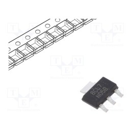 1 pcs x TEXAS INSTRUMENTS - LM1117IMPX-3.3/NOPB - IC: voltage regulator, LDO,fixed, 3.3V, 0.8A, SOT223, SMD, ±3%, Ch: 1