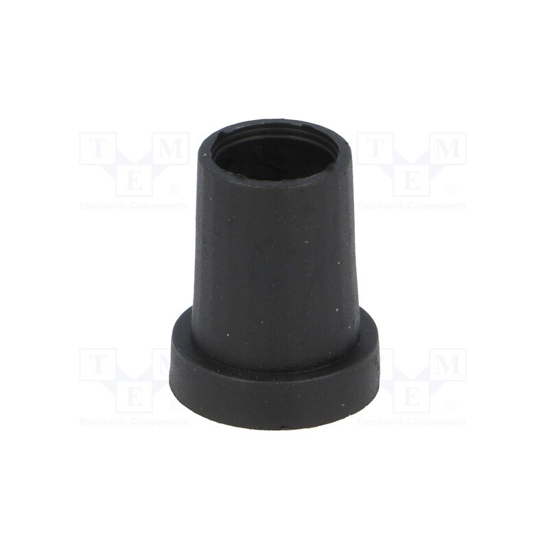 5 pcs x CLIFF - CL17098 - Knob, conical, thermoplastic, Øshaft: 6.35mm, Ø14x18mm, black