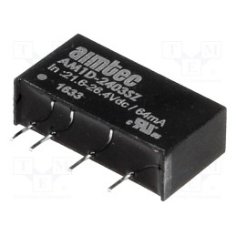 1 pcs x AIMTEC - AM1D-2403SZ - Converter: DC/DC, 1W, Uin: 21.6÷26.4V, Uout: 3.3VDC, Iout: 300mA