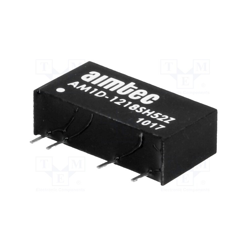 1 pcs x AIMTEC - AM1D-1218SH52Z - Converter: DC/DC, 1W, Uin: 10.8÷13.2V, Uout: 18VDC, Iout: 55mA, SIP7