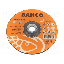 1 pcs x BAHCO - 3921-180-T27-IM - Grinding wheel, Ø: 180mm, Øhole: 22.23mm, Disc thick: 6.5mm
