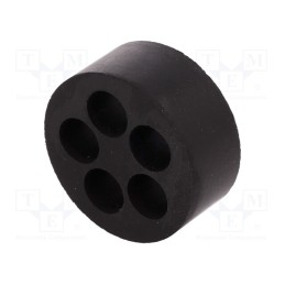 1 pcs x LAPP - 53340590 - Insert for gland, 9mm, M40, IP54, NBR rubber, Holes no: 5