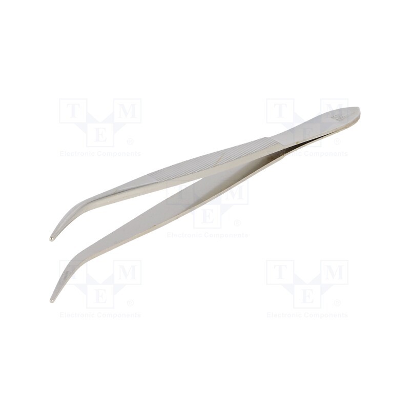 1 pcs x DONAU ELEKTRONIK - PZ2 - Tweezers, 120mm, Blades: elongated,curved, Tipwidth: 1mm