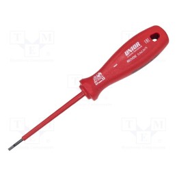 1 pcs x UNIOR - 616470 - Screwdriver, insulated, slot, 2,5x0,4mm, Blade length: 75mm, 1kVAC