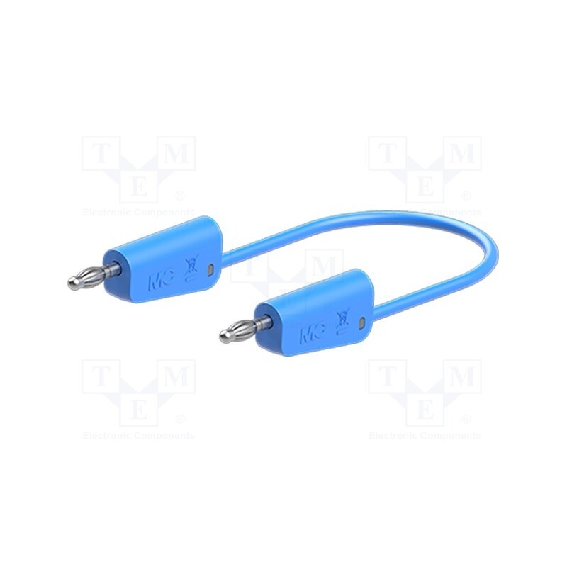 1 pcs x STu00c4UBLI - 64.1030-02523 - Test lead, 60VDC, 30VAC, 19A, banana plug 4mm,both sides, blue