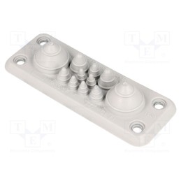 1 pcs x TRELLEBORG - 103608 - Multigate grommet, light grey, Holes no: 11, -40÷100°C, IP66,IP67