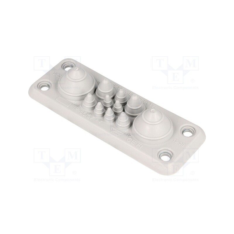 1 pcs x TRELLEBORG - 103608 - Multigate grommet, light grey, Holes no: 11, -40÷100°C, IP66,IP67