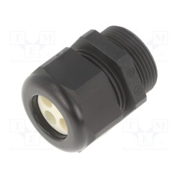 1 pcs x HUMMEL - 1.597.2100.01 - Cable gland, multi-hole, PG21, IP65, polyamide, black, Holes no: 4