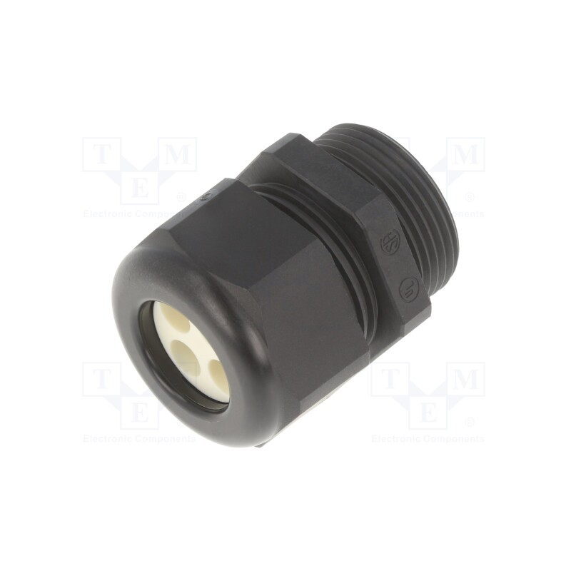 1 pcs x HUMMEL - 1.597.2100.01 - Cable gland, multi-hole, PG21, IP65, polyamide, black, Holes no: 4