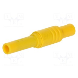 1 pcs x HIRSCHMANN T&M - KUN S GE - Socket, 4mm banana, 24A, 1kVDC, yellow, nickel plated, -15÷75°C